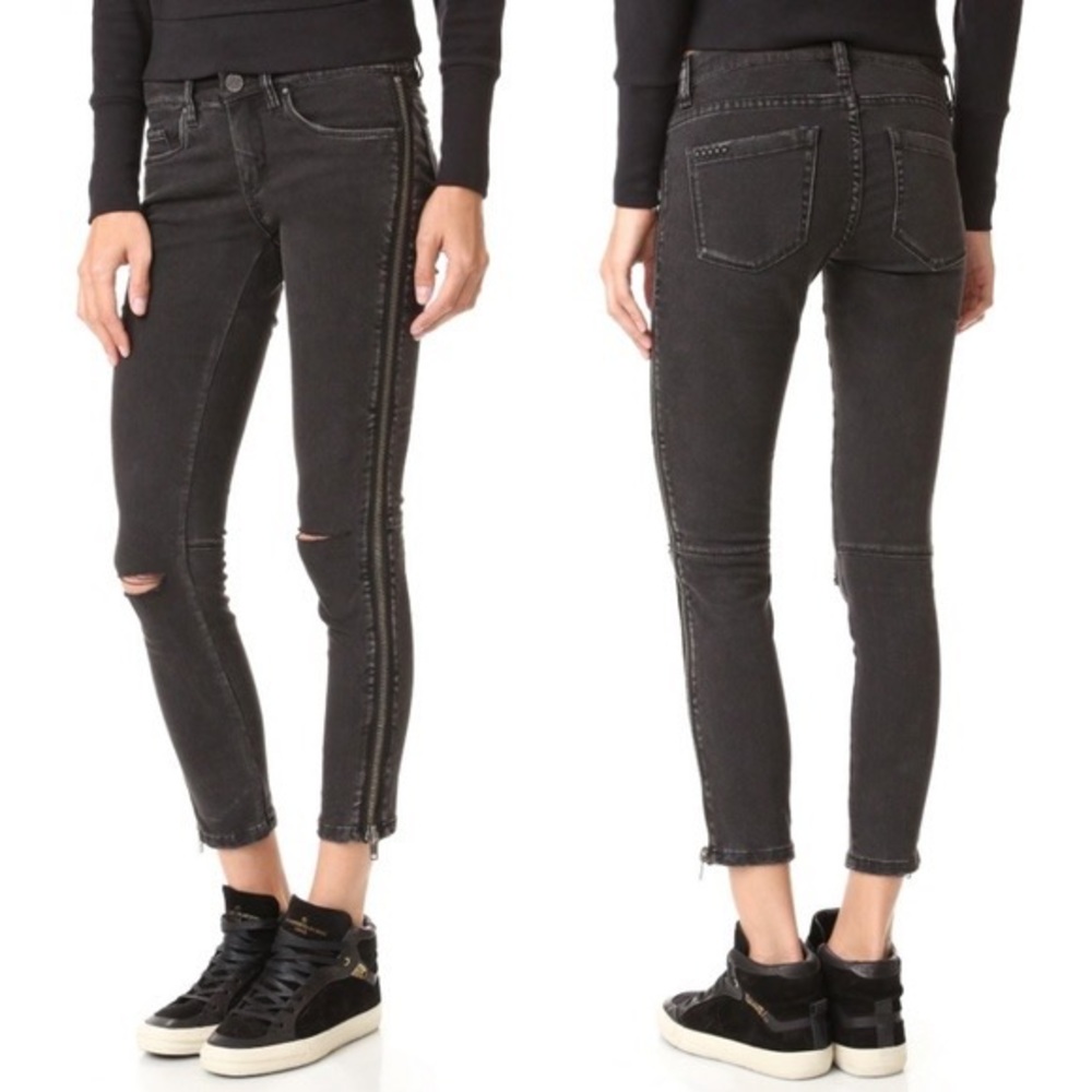 NWT Blank NYC Side Zipper Black Jeans Size 27